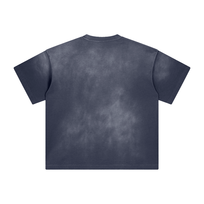 Monkey Washed All-Over Drop Shoulder T-Shirt - 250 GSM