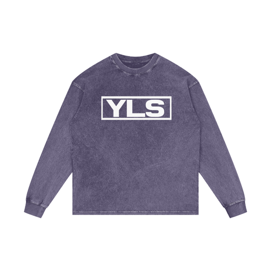 Acid Wash Oversize Long Sleeve T-Shirt - 250 GSM