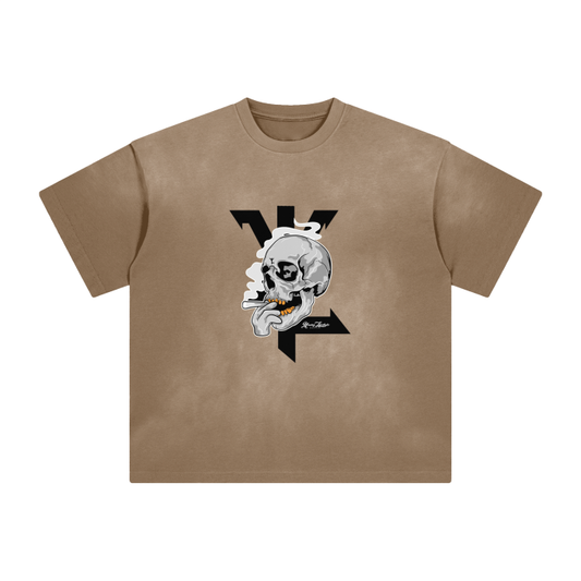 Monkey Washed All-Over Drop Shoulder T-Shirt - 250 GSM